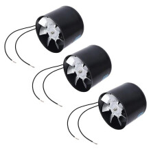 3X 4 Inch Inline Duct Fan Air Ventilator Metal Pipe Ventilation Exhaust Fan Mini Extractor Bathroom