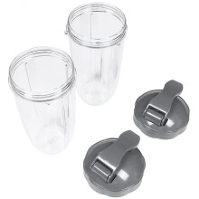 32Oz Replacement Cups with Flip Top to Go Lid for NutriBullet 600W and Pro 900W Blender (2 Pack)-22650