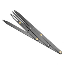 Mikroblading Augenbrauenlineal aus Stahl, Symmetrie-Tool in Gold, Schwarz, Weiß