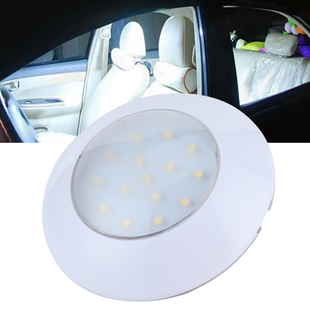 15Led Round Dome Ip67 5000Â6000K 3W 300Lm Car Roof Lamp Interior Ing 95Mm 12Vâ24V Light 4931323434677