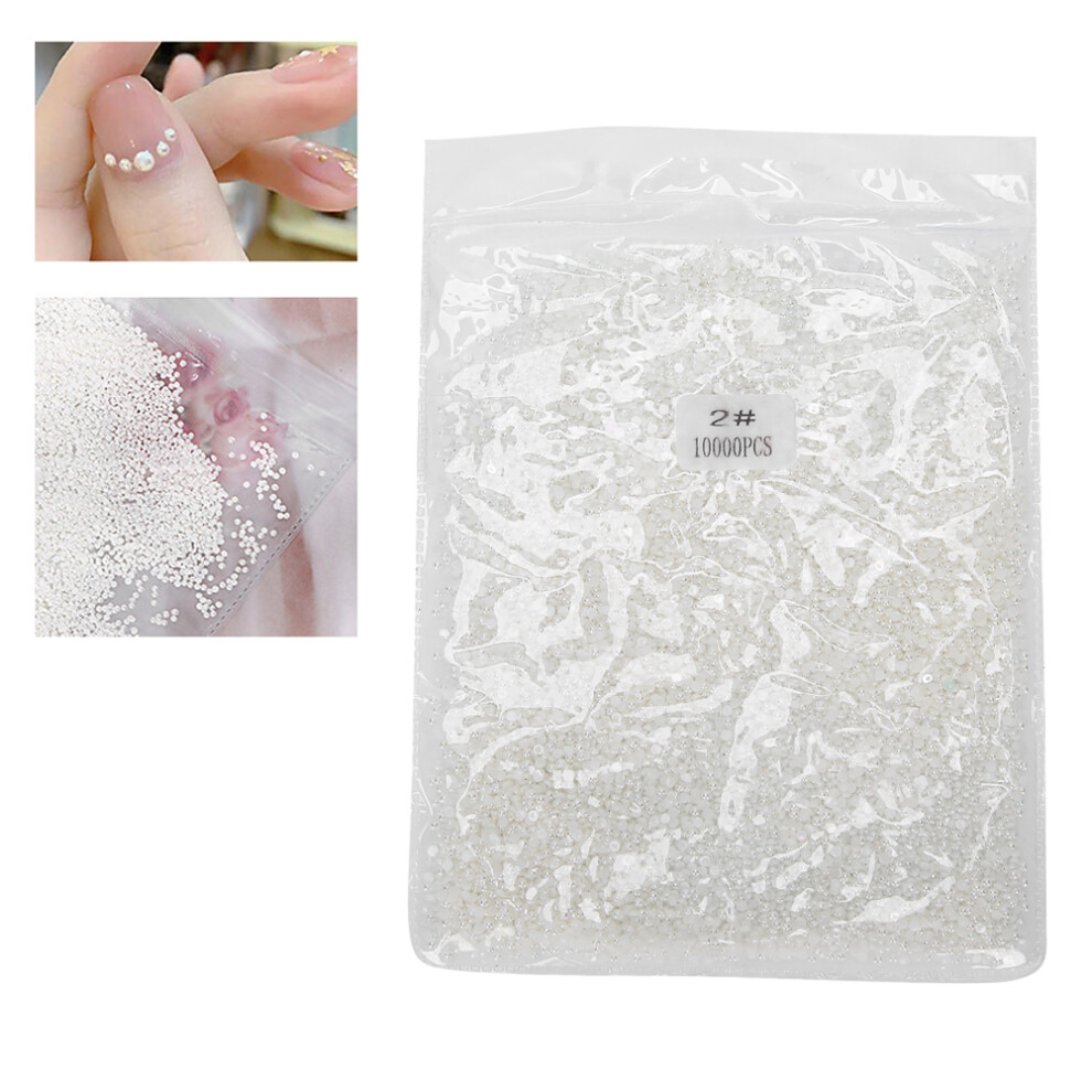 10000pcs Nail Art Artificial Pearls Beads Nail Decorations Decal 3D Manicure Decors 2mm