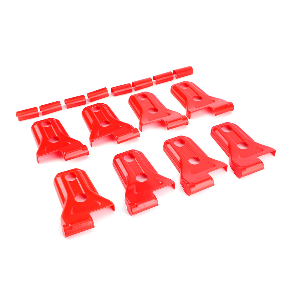 16Pcs/Set Door Hinge Cover Protection Trim Fits For Jeep Wrangler Jl Jlu Gladiator Trunk Jtred 4691323436650