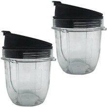 AD-Juicer Accessories Cup Lid for Ninja Juicer for Nutri Ninja 12Oz CUP 12 Ounce Blender Jar 2 Pack
