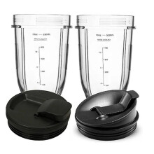 AD-for Nutri Ninja 18 Oz Cup with 2 Sealing Caps, Suitable for 900W/1000W NINJA Juicer Series Blender