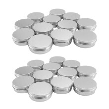 AD-24 X 50Ml Aluminium Make Up Pots 50Ml Capacity Empty Small Cosmetic/Candle/Spice Pots Tins Jars-4113