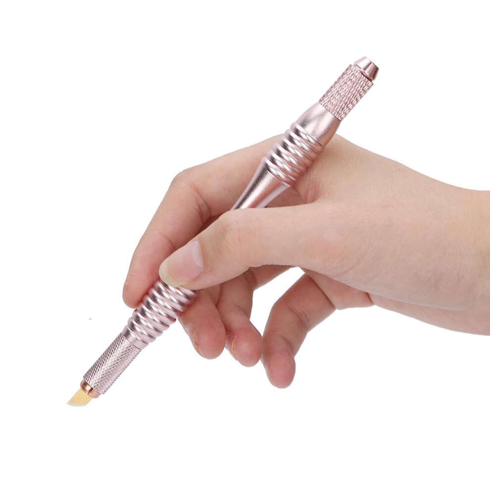 Microblading Eyebrow Shader Lip Tattoo Pen Double‑End Manual Tattoo Pen for 108 Needles