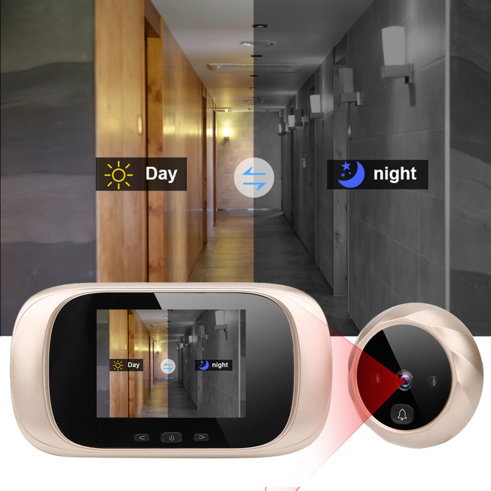 2.8In Tft Lcd Visual Door Viewer Ir Night Vision Cyclic Storage Camera Doorbell Ding Dong Smart Access Control Systemgold 8101323442224