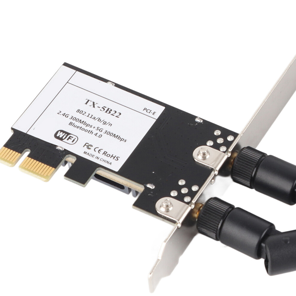 Ar5b22 Wireless Wifi Adapter 2.4Ghz 5Ghz 300Mbps PciâE Bluetooth 4.0 + 2X5dbi Antenna For Windows 7/8/10 8771323442595