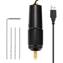 Z-U36 Mini Handheld Electric Drill USB Puncher 5V Power Small Grinding Tool for Jewelry Pearl Resin DIY