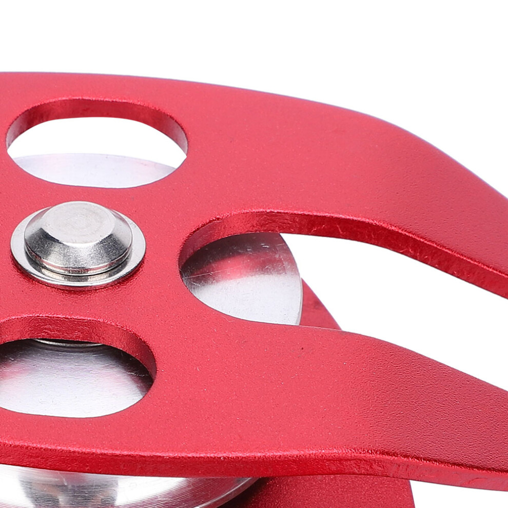 30Kn Large Single Pulley Bearing Sheave Sliding Side Plate For Rescue Outdoor Rock Climbing Aerial Workingred 3241323443564