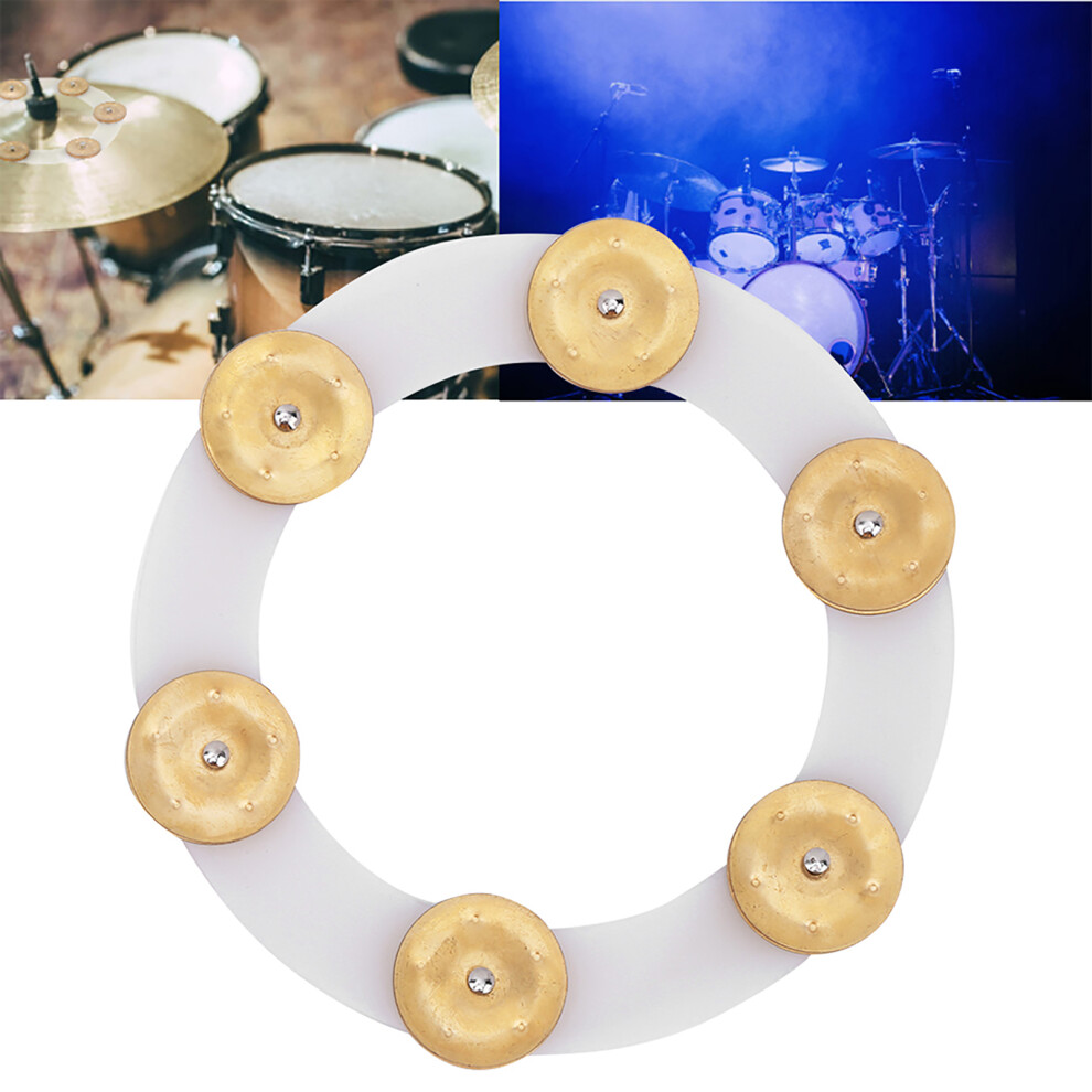 Drum Cymbals Hi Hat Tambourine Drum Set Stainless Steel Bells Percussion Instrument AccessoriesGold