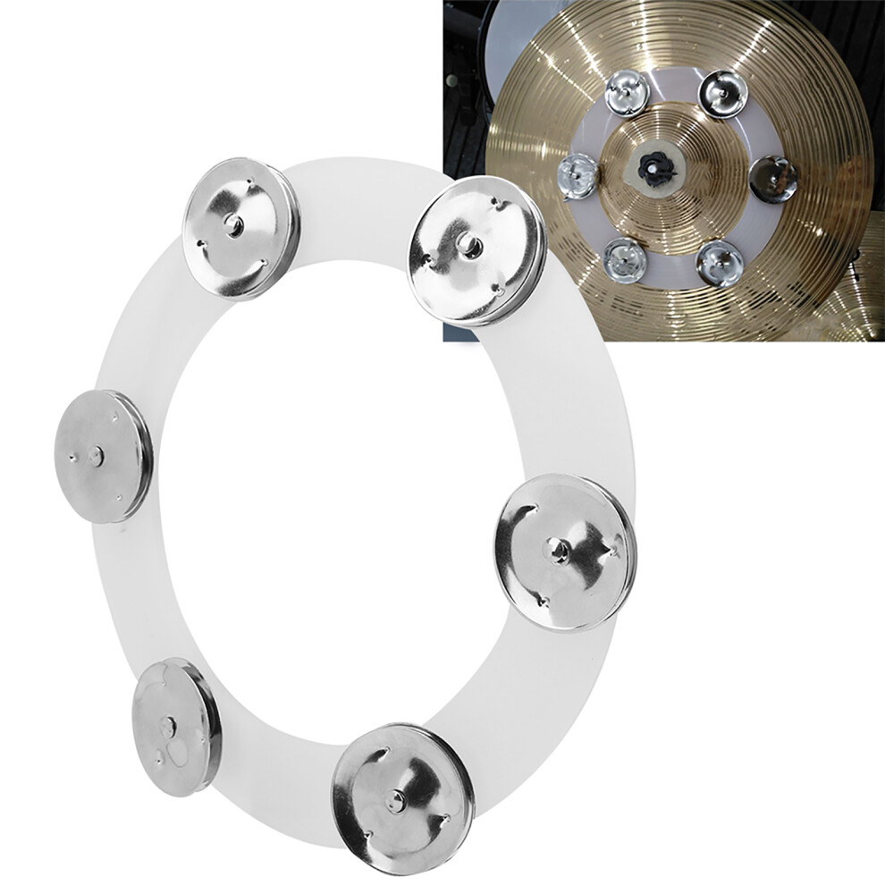 Drum Cymbals Hi Hat Tambourine Drum Set Stainless Steel Bells Percussion Instrument AccessoriesSilver