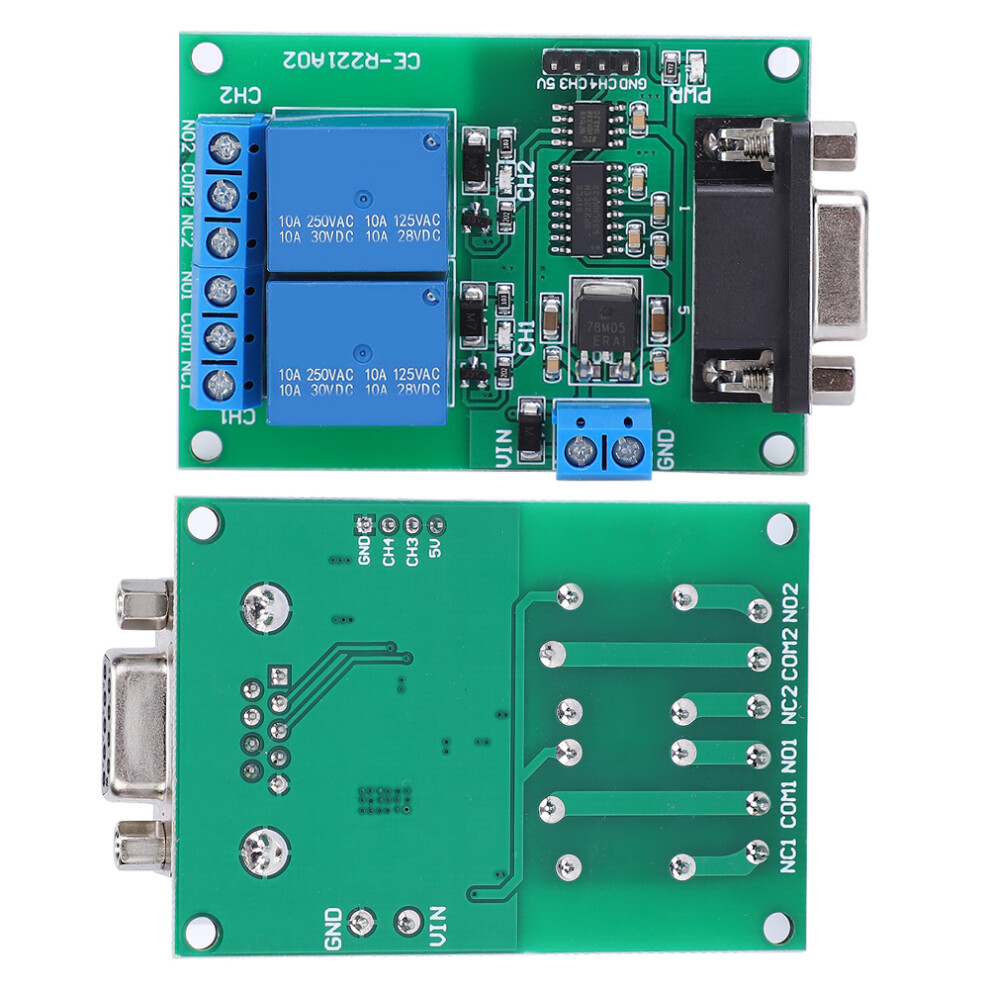 2 Channel Serial Port Relay Module Rs232 Uart Protocol Db9 Interface Remote Control Switch Board Tb351 8291323447678