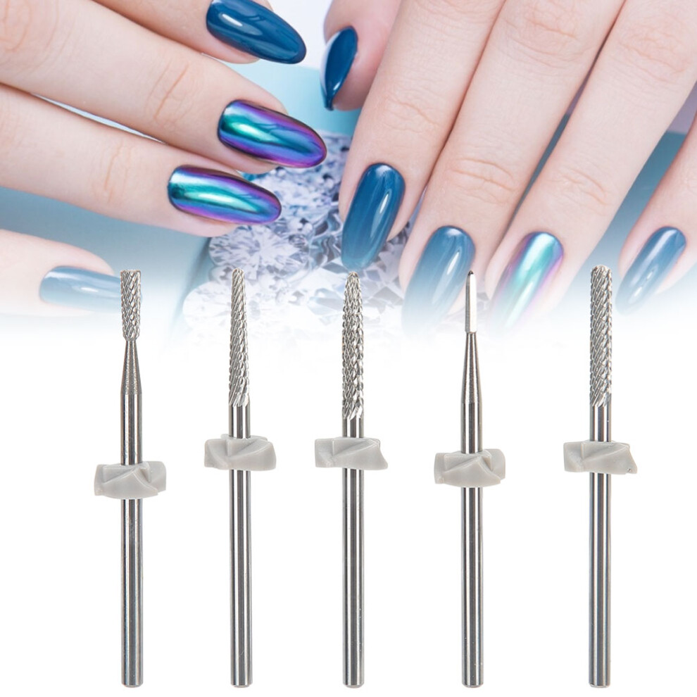 5pcs Tungsten Steel Nail Art Grinding Head Dead Skin Removal Nail Drill Bits Set