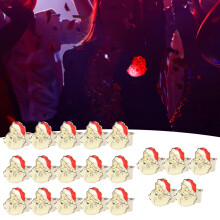 25 Stück LED-Weihnachts-Broschen Santa Claus & Baum, Kunststoff, assortiert