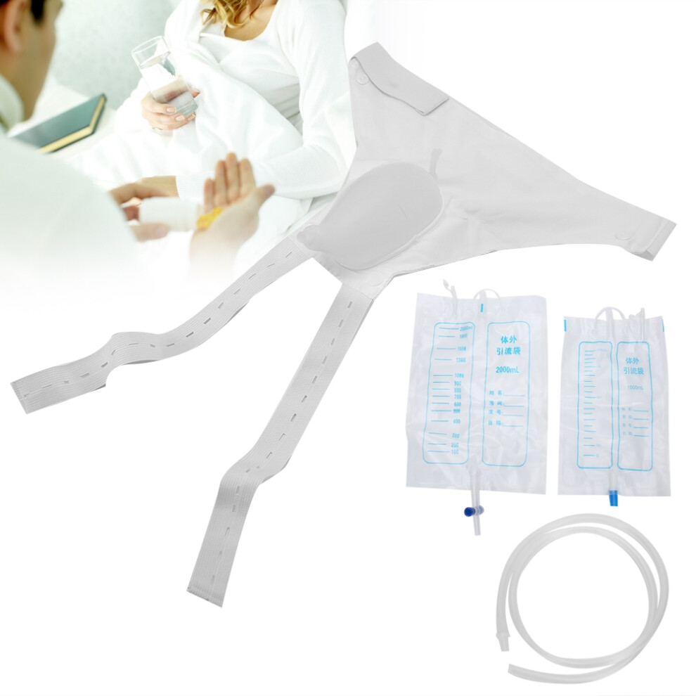 Urine Collection Bag Silicone Urinal Reusable LeakageProof Men Women Elderly Urine Funnel(Women )