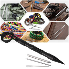 Bracelets Parachute Cord Knitting Needles Spike Kit Aluminum DIY Weaving ToolBlack 4pcs/set