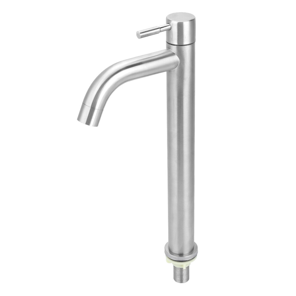 G1/2In Thread Stainless Steel Single Cold Sink Faucet Washbasin Water Tap For Bathroom Kitchen 8471323453750