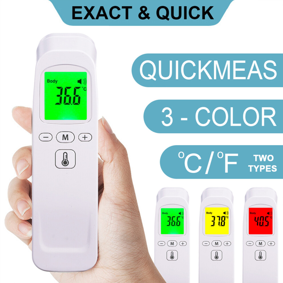 Non-Contact Forehead Thermometer Digital Handheld Infrared Thermometer Object Temperature Gauge High Precision  and  Switchable 3 Color B