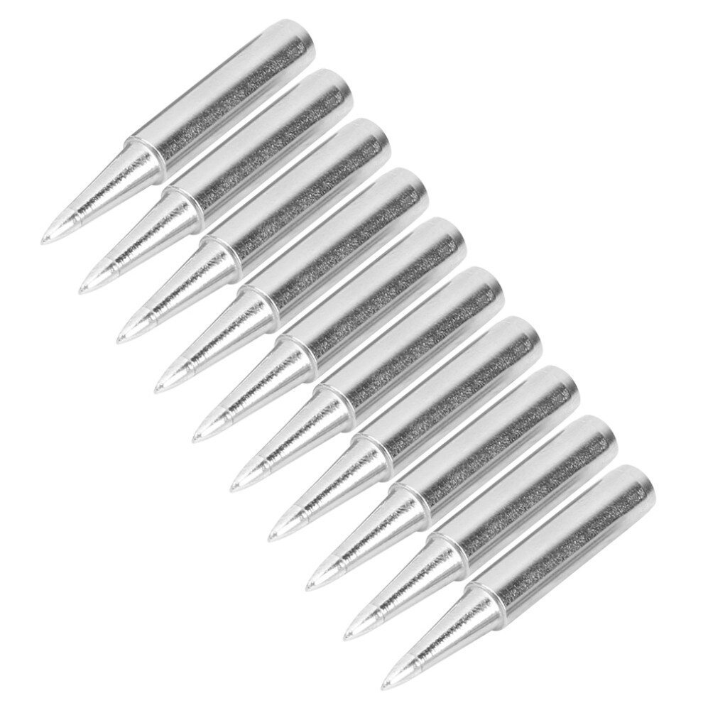10Pcs Lead Free Solder Iron Tip Set Soldering Iron Tip Welding Tool Accessory 900Mt1.6d 4641323456080