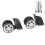 1Pair Outdoor Mute Double Row Large Wheel Draw‑bar Box Code Case Suitcase Accessory 14