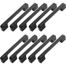 10er Set schwarze Möbelgriffe, 96 mm Achsabstand, für Küche, Bar, VHV