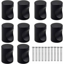 10er Set moderne schwarze Schubladengriffe VHV