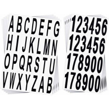 10er-Pack schwarze Vinyl-Buchstaben- und Zahlenaufkleber für Briefkasten, Autoadresse, VHV