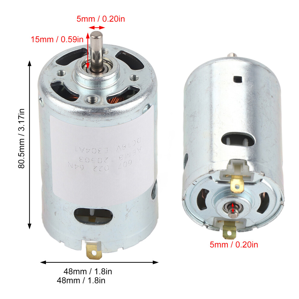 Dc12â24V Dc Motor 280W 885 HighâSpeed Silent For Power Equipment Diy Production 5051323460939