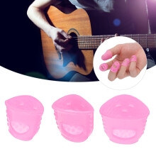 12 Stück Pinke Silikon-Gitarrenkappen für Finger | Zubehör für Saiteninstrumente