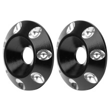 2 Stück Aluminium Hinterflügel-Dichtung für 1/10 Off-Road-Rennwagen, Schwarz