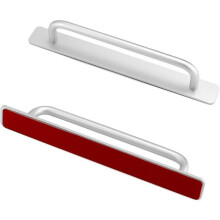 2 x Schiebetürgriffe selbstklebend aus Aluminiumlegierung, 210 x 25 mm, silber, VHV