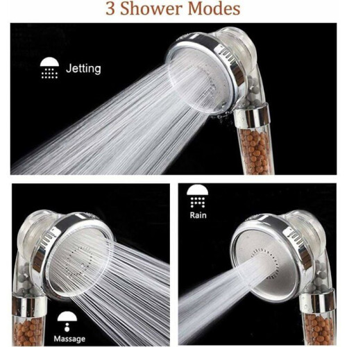2 in 1 Öko-Dusche Spa Duschköpfe Hochdruck 3 einstellbare Modi VHV 1