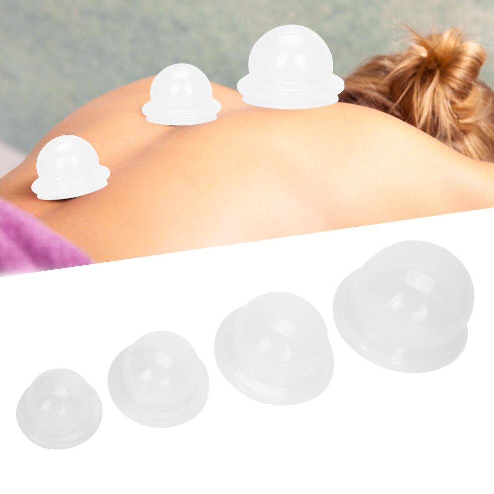 4pcs Professional Silicone Cupping Therapy Set Thickening Cupping Cups for Pain Relief