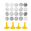 Cookies Press Maker Kit Biscuits Maker Press Machine Bakeware with 20 Cookies Molds 4 Nozzles 9