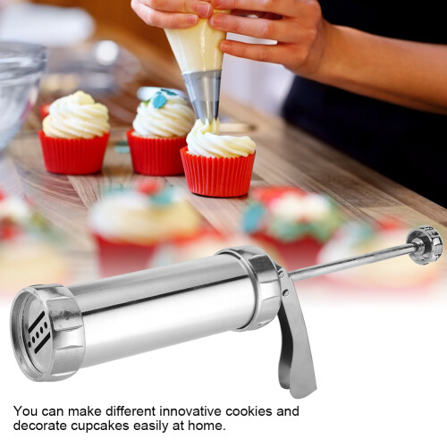 Cookies Press Maker Kit Biscuits Maker Press Machine Bakeware with 20 Cookies Molds 4 Nozzles 2