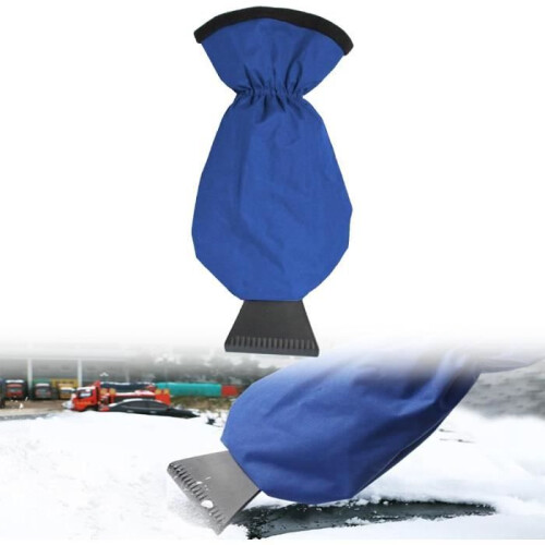 Autofensterschaber - Handschuh - Eiskratzerhandschuh für die Windschutzscheibe - Blau