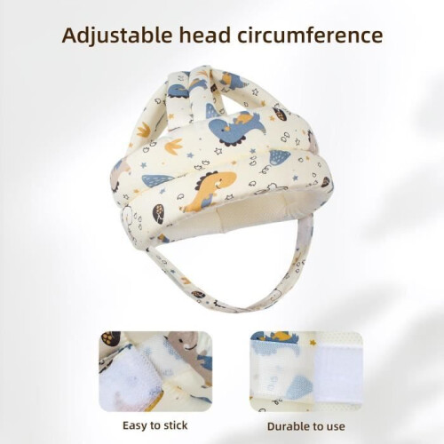 Verstellbarer Baby-Schutzhelm - Blauer Dinosaurier 2