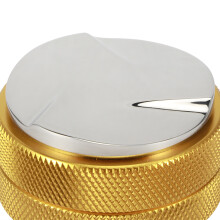 Height Adjustable Stainless Steel Coffee Power Tamper Distributor Leveler Tools Accessory 3 Angled Slopes58mm Gold