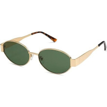 Sonnenbrille - Trendy - Oval - UV400 - Metall - Unisex - Gold und Grün