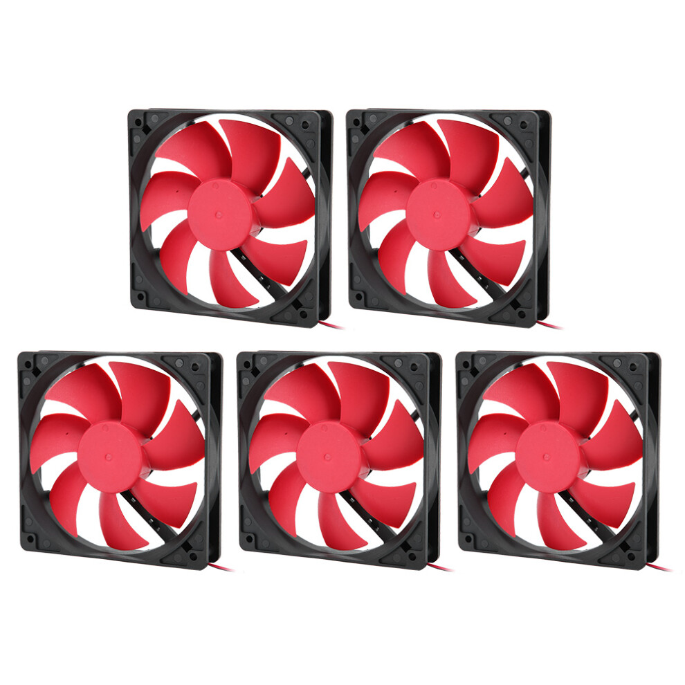 5Pcs Computer Power Cooling Fan Power Supply Cooler Led Pc Chassis Fan Heat Sink 12V 12Cm 8001323470091