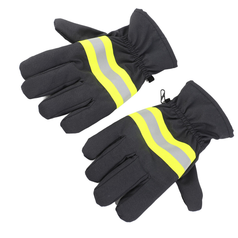 Flame Retardant Firefighting Gloves Heat Proof Breathable Firefighter Hand Protection Cover Black And Yellow 4191323476101