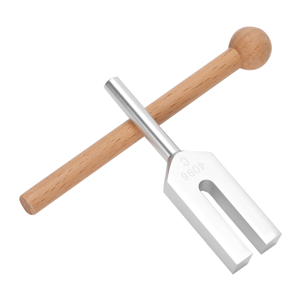 4096 Tuning Fork Aluminum Alloy Tuning Fork Wood Hammer Sound Healing Therapy Tool Set
