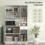 Homcom HOMCOM Freestanding Kitchen Cupboard, Storage Cabinet with Doors White 4