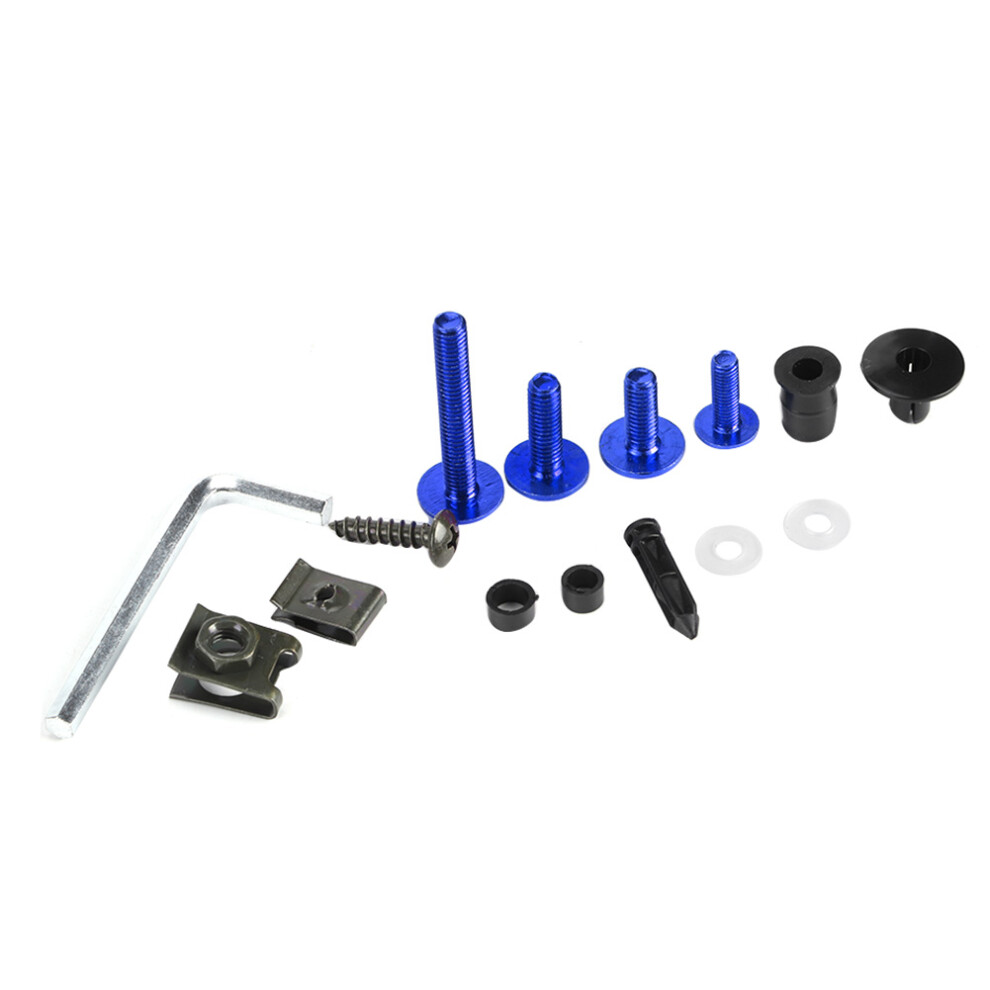 223Pcs Motorcycle Fairing Bolts Set Windscreen Screws Nuts Motorbike Bodywork Hardwaresblue 6901323480194