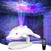 Delphin-Sternenhimmel-Projektor, 15 Beleuchtungsmodi, mit Fernbedienung, ästhetische Dekoration für das Kinderzimmer