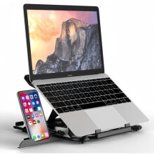 Faltbarer Laptopständer – 8 einstellbare Stufen – 13,5–19,2 cm – 360-Drehung, passend für 17 Zoll, mit TV-Halterung