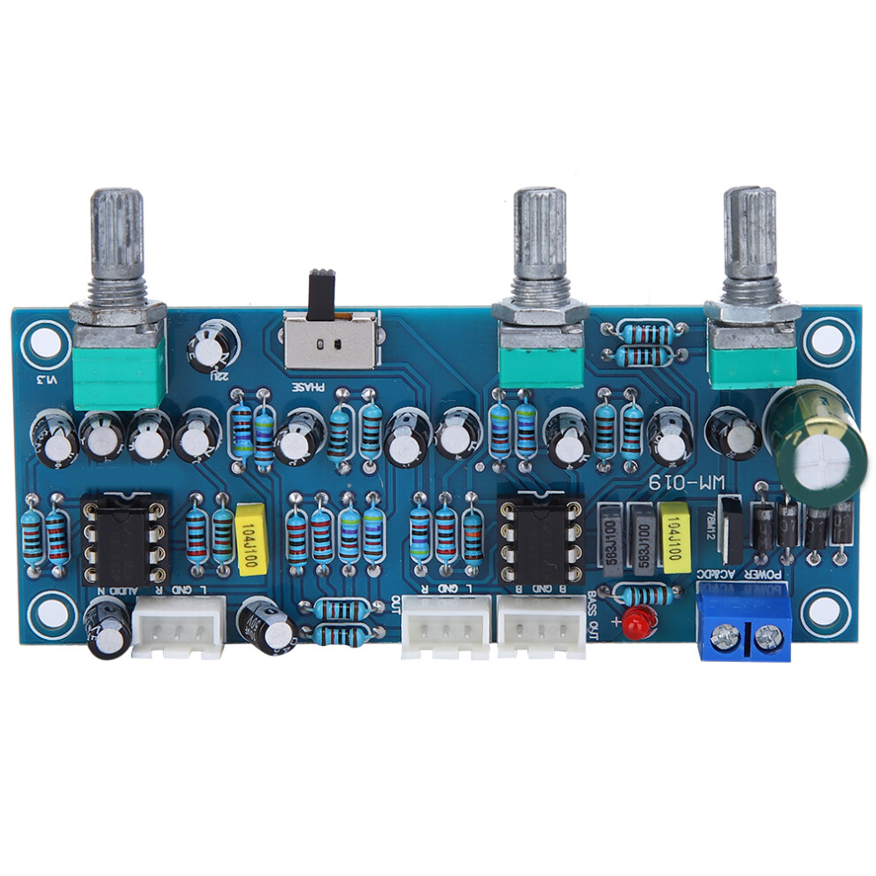 Preamp Board 2.1 Channel Subwoofer Pre‑Amp Low Pass Filter Amplifier Circuit Board 7651323482948