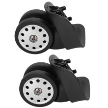Ein Paar A88 Schwarz Gepäck Multihole Rad Universeller Koffer Ersatz 10 Zoll