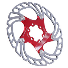 160mm Floating Disc Six Bolts Bicycle Mountain Bike Brake Disc Cycling Accessory(redsilver )